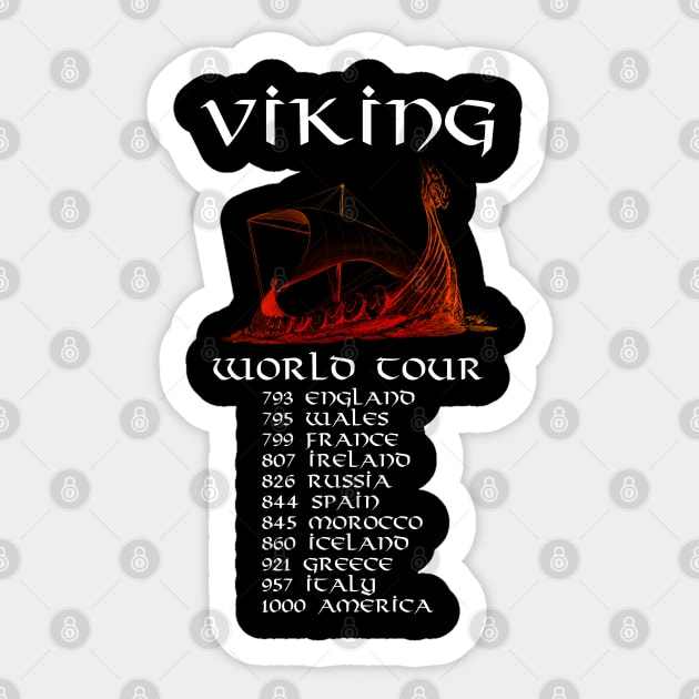 Viking World Tour Sticker by Styr Designs